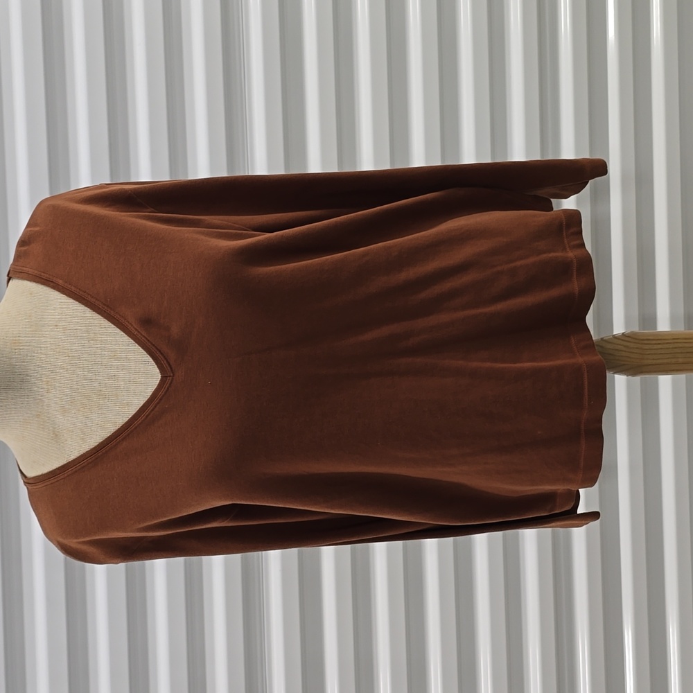 NWT Vintage 2000's /Chicos V Neck Cotton Top Color: Sienna Size 3